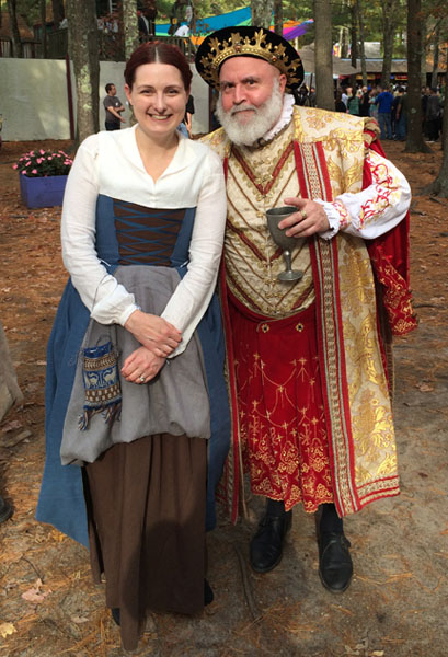 Jenni and King Richard at King Richard's Faire