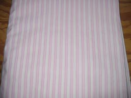 Pink & white striped fabric