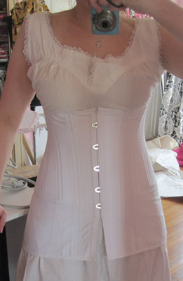 Finished corset, front view