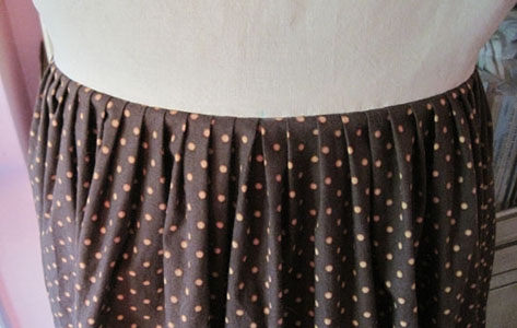 Bodiced Skirt, close-up of pleats