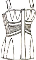 My sketch of the Regency corset plan