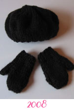 Beret and mittens, 2008