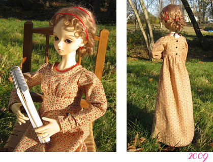 Beige Floral Regency Dress, 2009