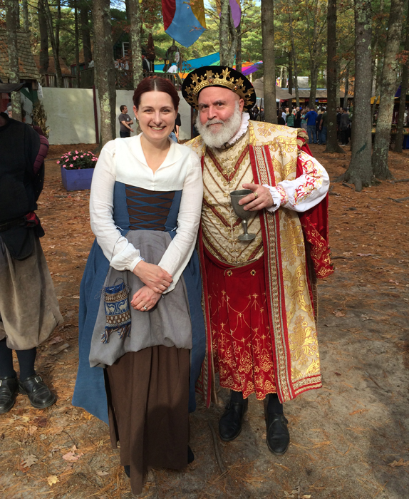 Jenni and King Richard at King Richard's Faire in Carver MA