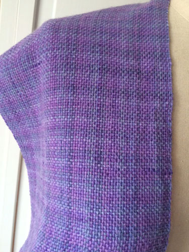 Plain weave rigid heddle woven scarf in Knit Picks Stroll Tonal