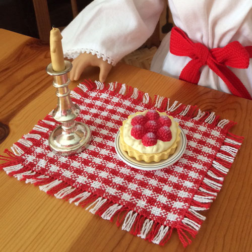 St. Lucia tray cloth woven on rigid heddle loom