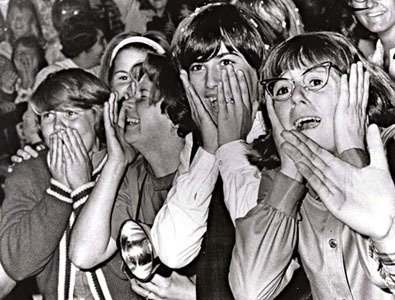 Girls screaming for the Beatles