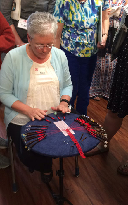 Bobbin lace making demonstration