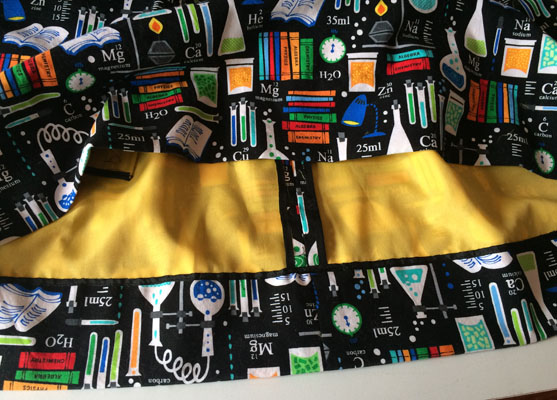 Simplicity 2226 skirt with science theme