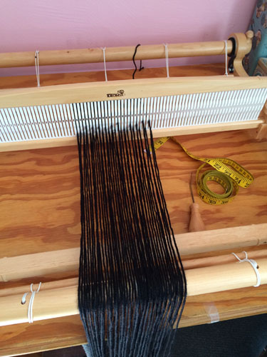 Warping the Kromski harp loom