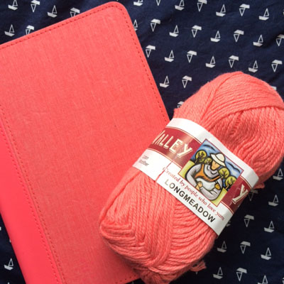 OAL 2015 accidental matching of coral kindle case to yarn
